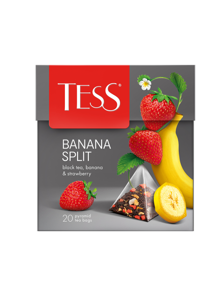 ჩაი შავი "Tess / ტესი" BANANA SPLIT პირამიდა (20 ცალი)