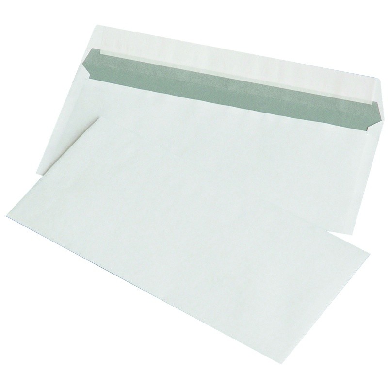 ENVELOPE PEEL AND SEAL , DL 110x220 MM ,80G, 1000PCS, WHITE