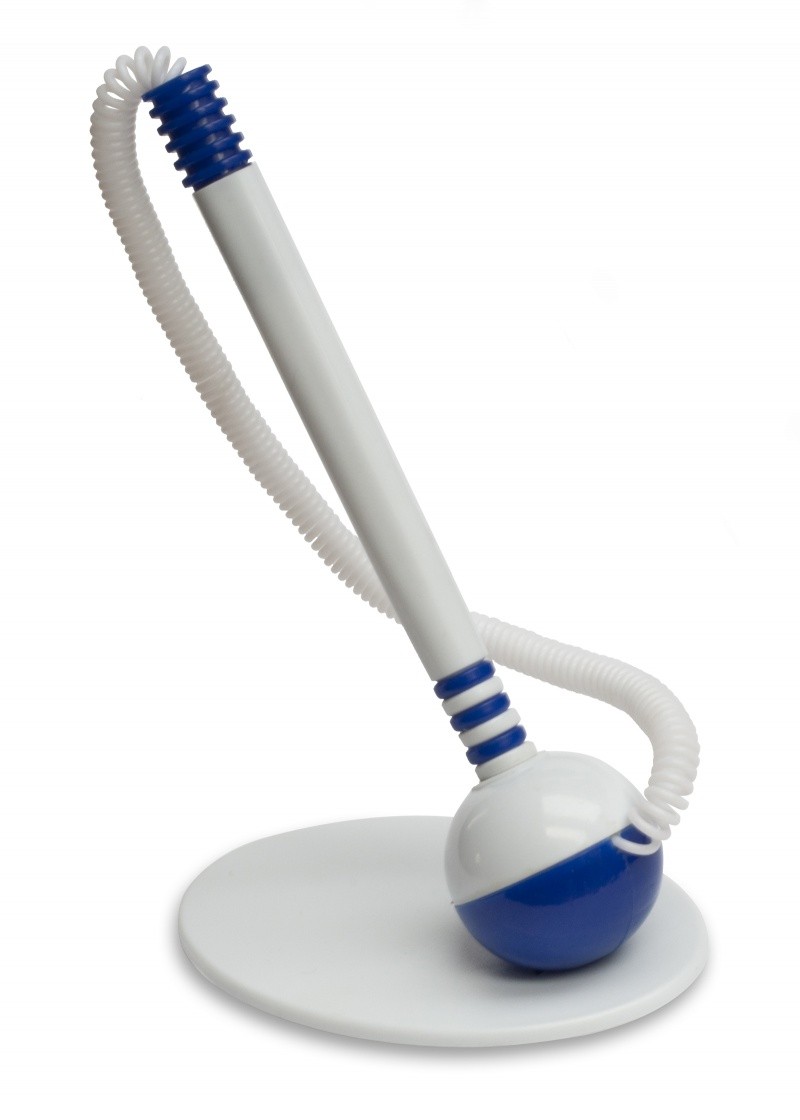RECEPTION BALL PEN WITH SPRING CHAIN, OFFICE PRODUCTS, SELFADHESIVE, BLUE