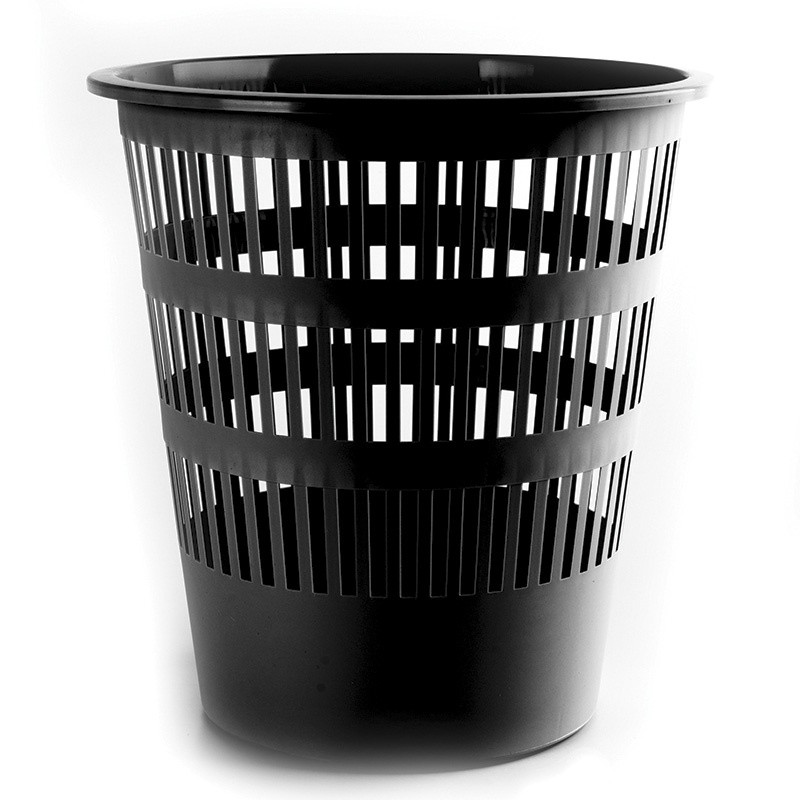 WASTE PAPER BIN, 16L, BLACK