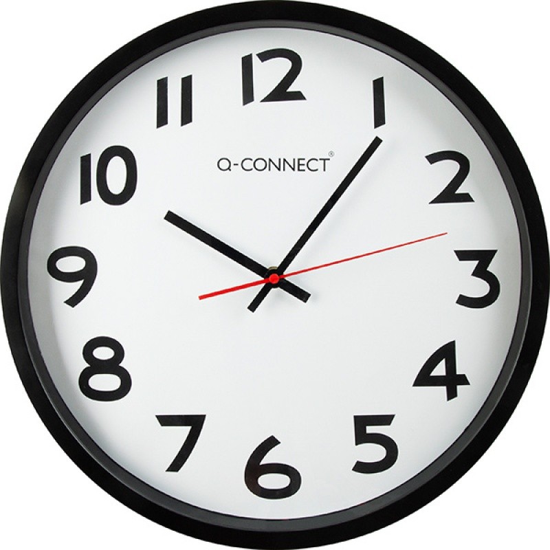 WALL CLOCK Q-CONNECT 35CM BLACK