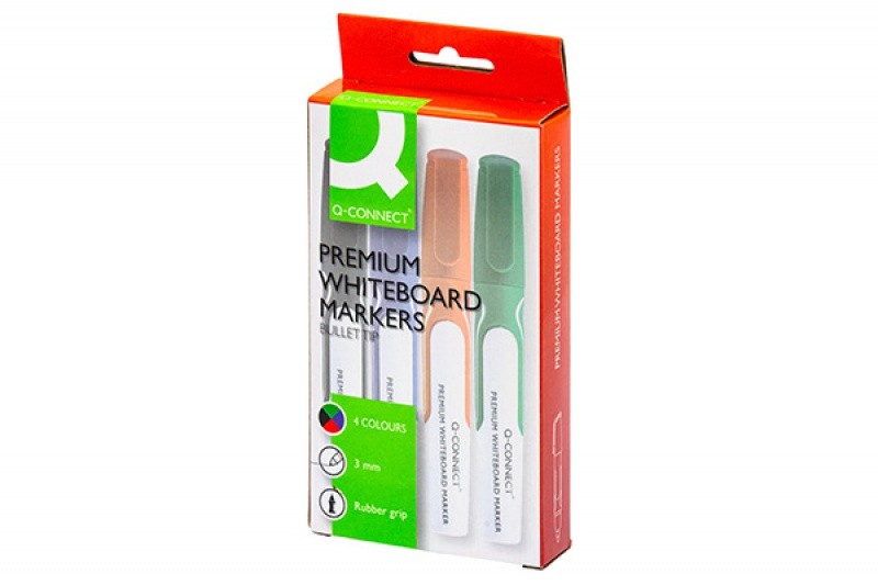 WHITEBOARD MARKER PREMIUM 4PCS ASSORTED /KF26113