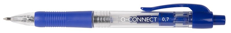 RETRACTABLE BALL PEN Q-CONNECT, LINE 0,7MM, DIA 1,0MM BLUE