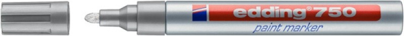 პერმანენტ ზეთოვანი მარკერი (წყალგამძლე) EDDING E-750, 2-4მმ, ვერცხლსიფერი (ტემპერატურა გამძლე - 1000°C)