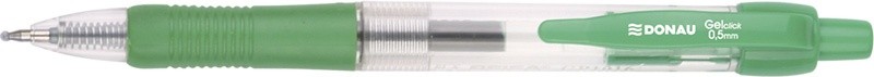 კალამი გელიანი DONAU Waterproof, 0.5მმ, ღილაკით, მწვანე