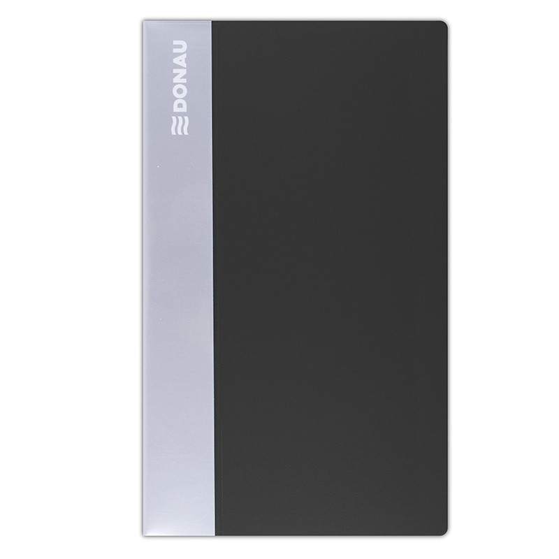 სავიზიტე ბარათების ბლოკნოტი DONAU 120 ბარათზე - შავი