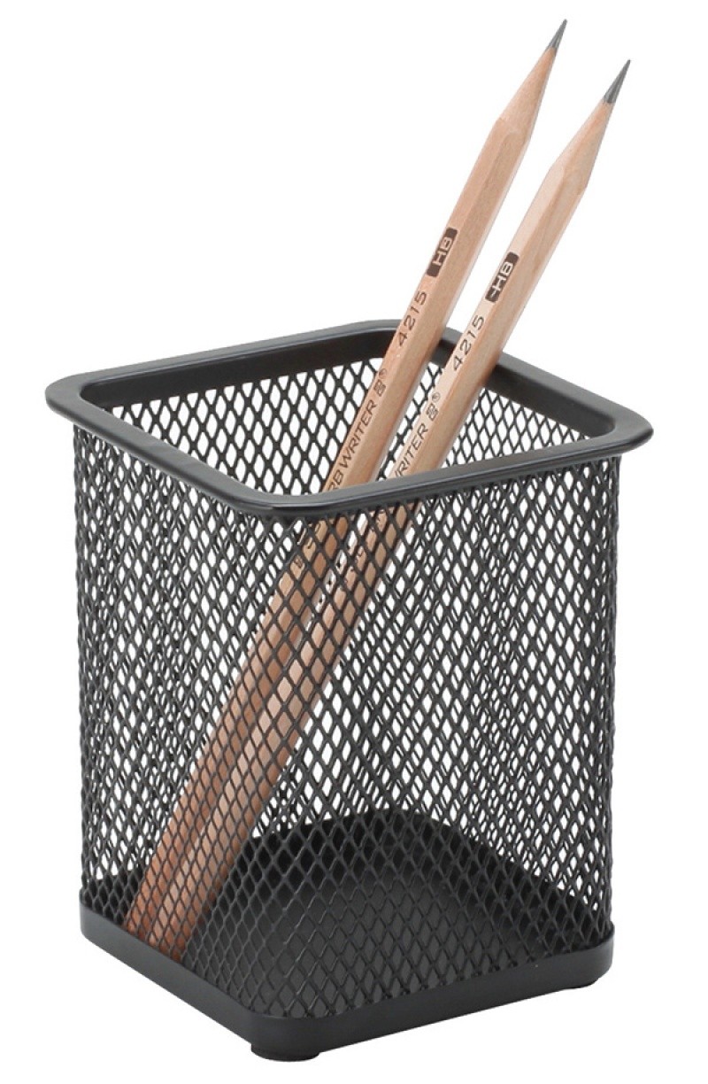 საკანცელარიო სამაგიდო ჭიქა მეტალის ოთხკუთხა Q-CONNECT