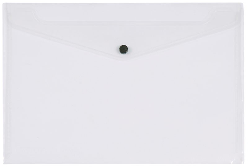 საქაღალდე კნოპკით A4 Q-CONNECT გამჭვირვალე თეთრი