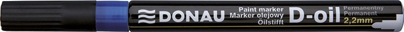 წყალგამძლე პერმანენტ მარკერი (უშლადი) DONAU D-OIL 2.2მმ ლურჯი