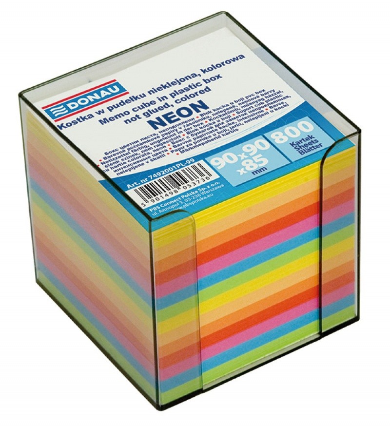 9902 COLOUR INTENSIVE NOTES NOT GLUED IN BOX, 800 SHEETS, 9,5X9,5X9,5CM