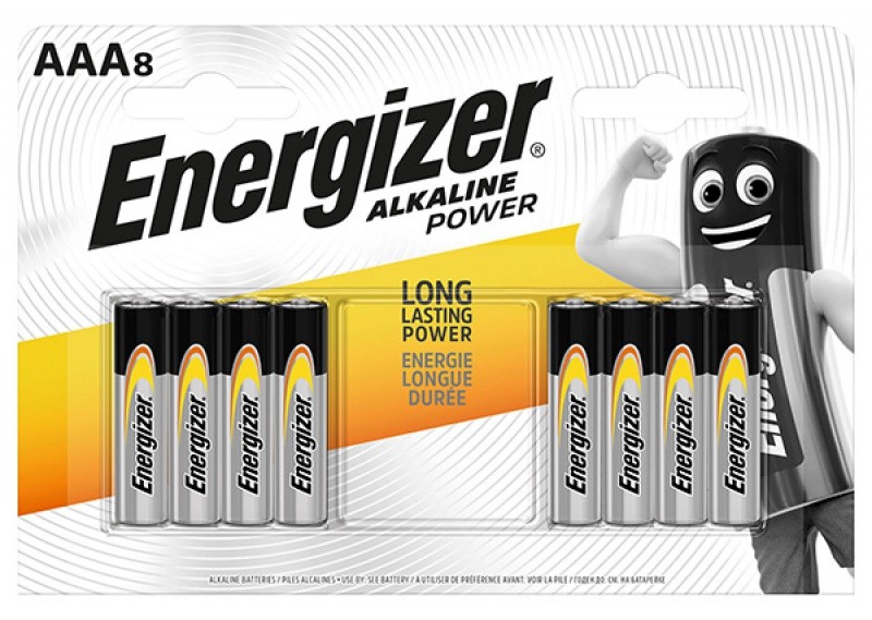 ელემენტი "ენერჯაიზერი / ENERGIZER" AAA (8 ცალი) (უმაღლესი ხარისხი)