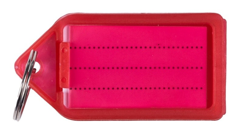 გასაღების ბრელოკები Q-CONNECT 55x30მმ, 40 ცალი, წითელი