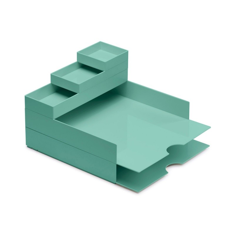 სასაბუთე თარო სექციური MOXOM 320x260x60მმ, 5 ნაწილიანი, ფირუზისფერი