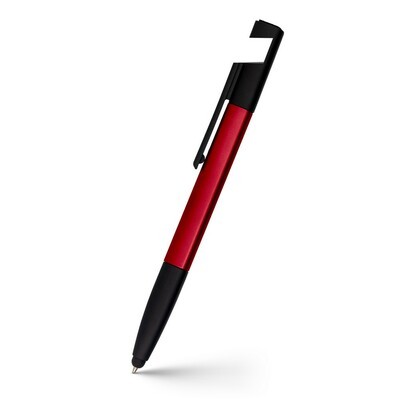 კალამი ბურთულიანი "ECOLOR" V1849 Tonu, სენსორული, სახაზავით, ტელეფონის დამჭერით, წითელი