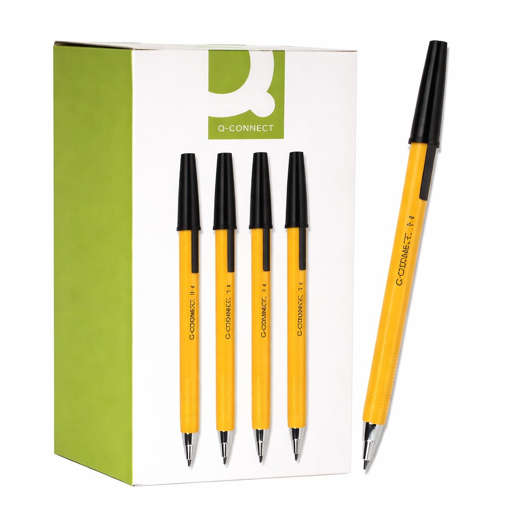 კალამი ბურთულიანი Q-CONNECT 0.4მმ შავი (20ცალი)