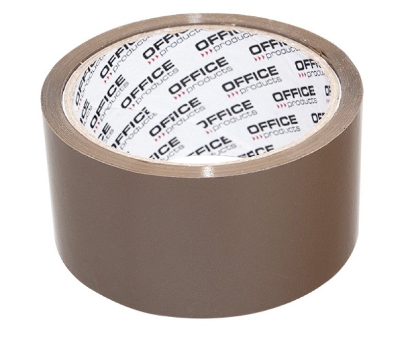 შესაფუთი სკოჩი (1 ცალი) OFFICE PRODUCTS (46 მეტრი) სიგანე:48 მმ / სისქე:40 მიკ ყავისფერი