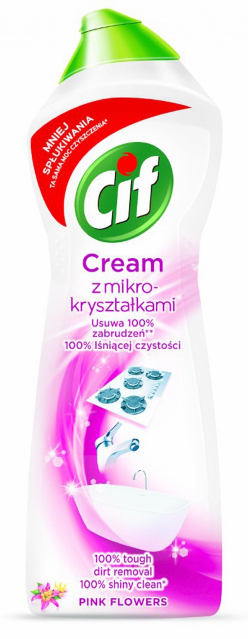 სახეხი და საწმენდი კრემი "სიფი / CIF" კრემი 780გრ. ვარდისფერი *ევროპული*