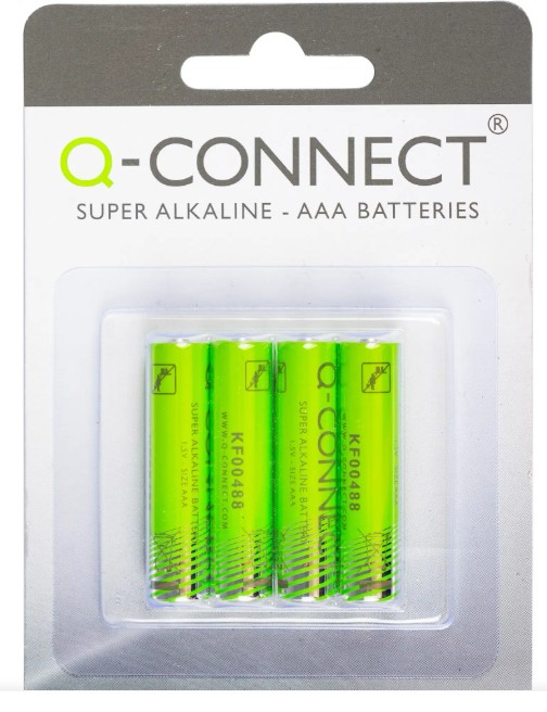 BATTERIES AAA Q-CONNECT 1,5V LR03, 4PCS