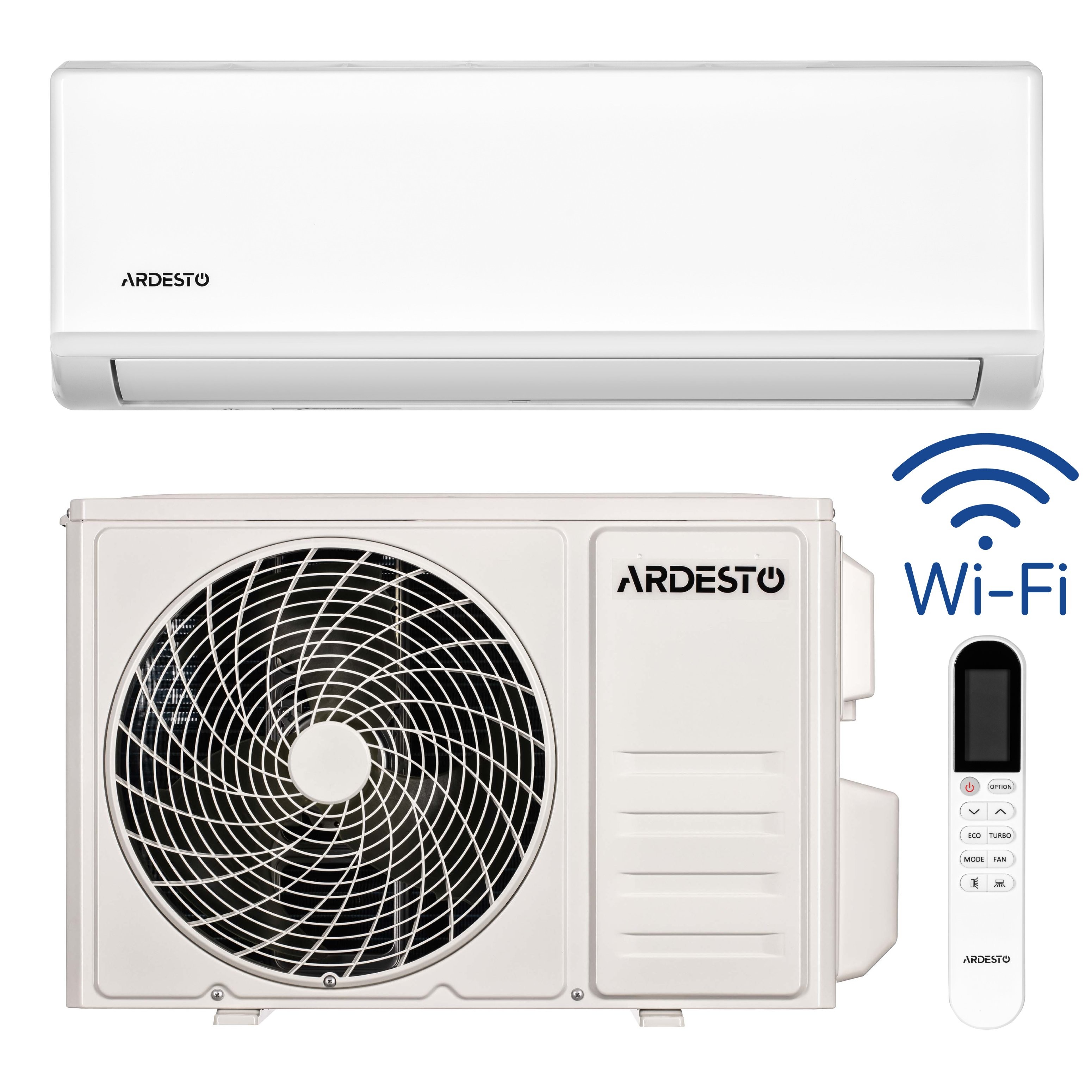 კონდიციონერი : Air Conditioner ARDESTO CoolSmart 25m2 inverter 9000BTU 2.5kW A/A -15°С Wi-Fi R32 white